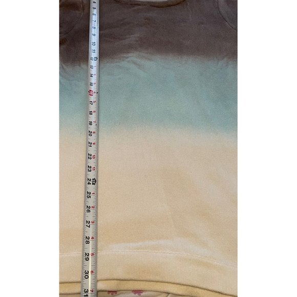 boho gorp core knit tunic size Large ombre brown blue cream tie back nwt - Picture 6 of 8